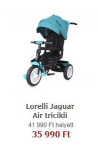 Gyereknapi játékvásár – Lorelli Jaguar Air tricikli - Green Luxe
