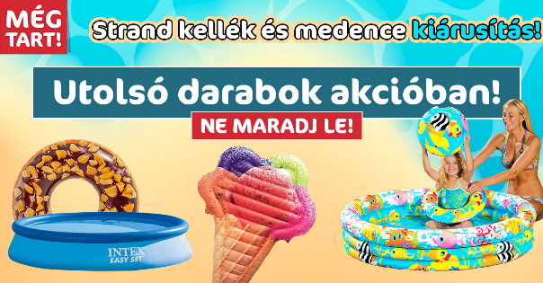 Strandkellék kiárusítás