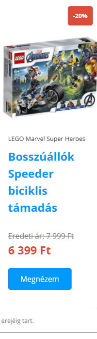 LEGO Szuperhősök - Bosszúállók Speeder biciklis támadás